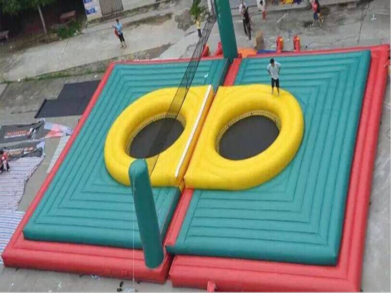 Inflatable Volleyball Court with Trampoline Inflatable Volleyball Court with Trampoline