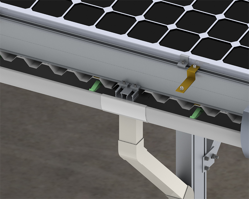 solar car parking mount water proof carport