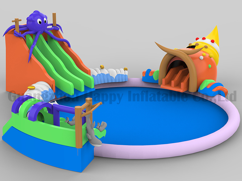 inflatable water park with pool inflatable water park with pool