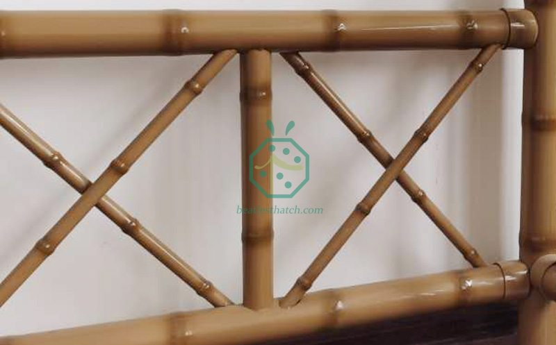 X Type Iron Simulated Backyard Garden Bamboo Fence