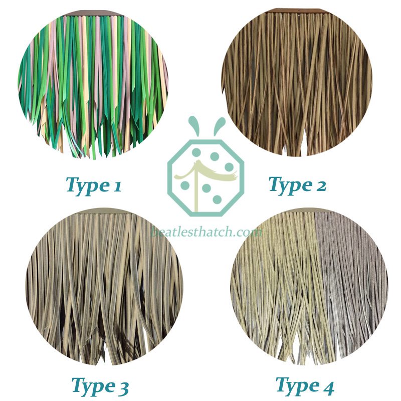 synthetic PE leaf thatch for cottage roof covering synthetic PE leaf thatch for cottage roof covering