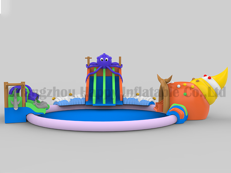 giant inflatable ground water park 