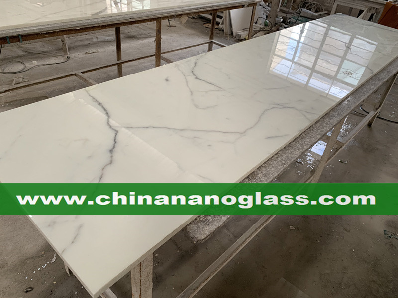 Nano Glass Stone Kitchen Countertop Mitered Edge