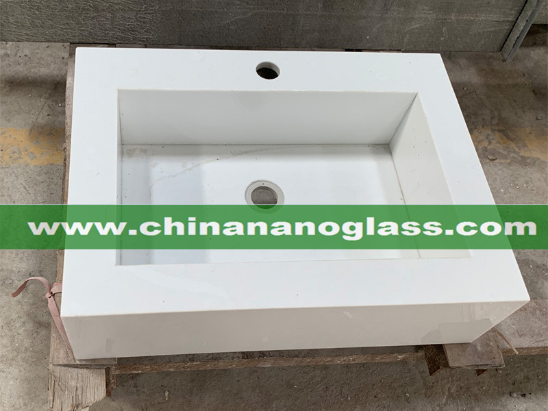 High Quality Nano Crystal White Design Nano Glass Wash basin High Quality Nano Crystal White Design Nano Glass Wash basin