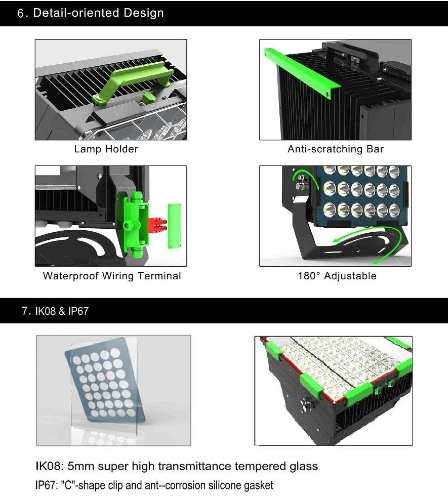 Maintenance Free Waterproof LED Spot Light Sports Use