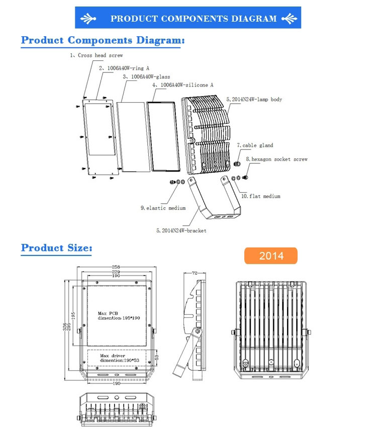 Led Flood Light Fixtures China