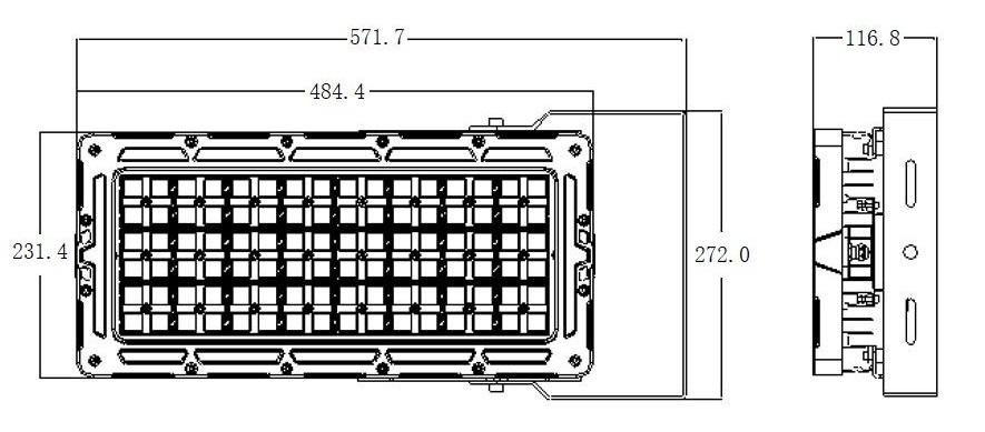 FloodlightHigh Mast System 240W Dimension