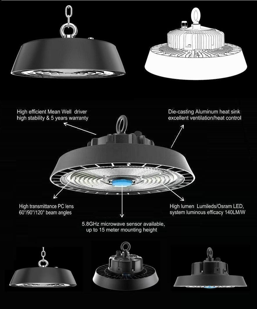 Warehouse Energy Saving High Bay UFO LED Light