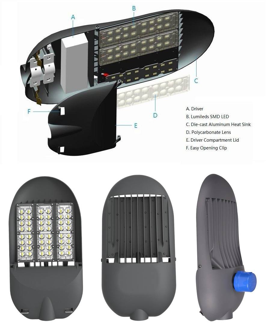 Intelligent Modular LED Street Lights With Photocell Sensor