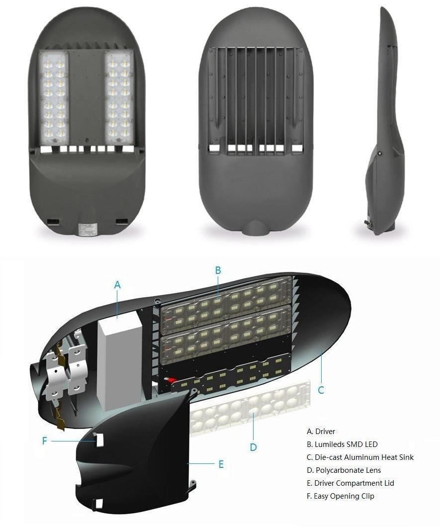 100Watt Street Lighting Streamline Road Lamp