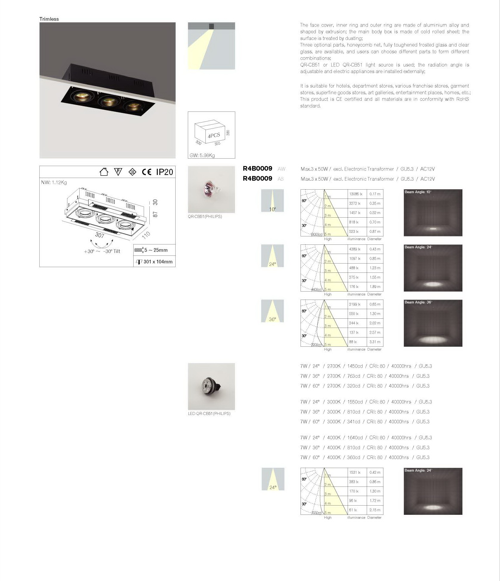 mr 16 downlight housing