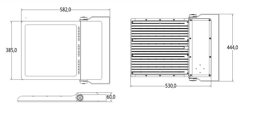 Super Slim CE approved Floodlight 300W Size