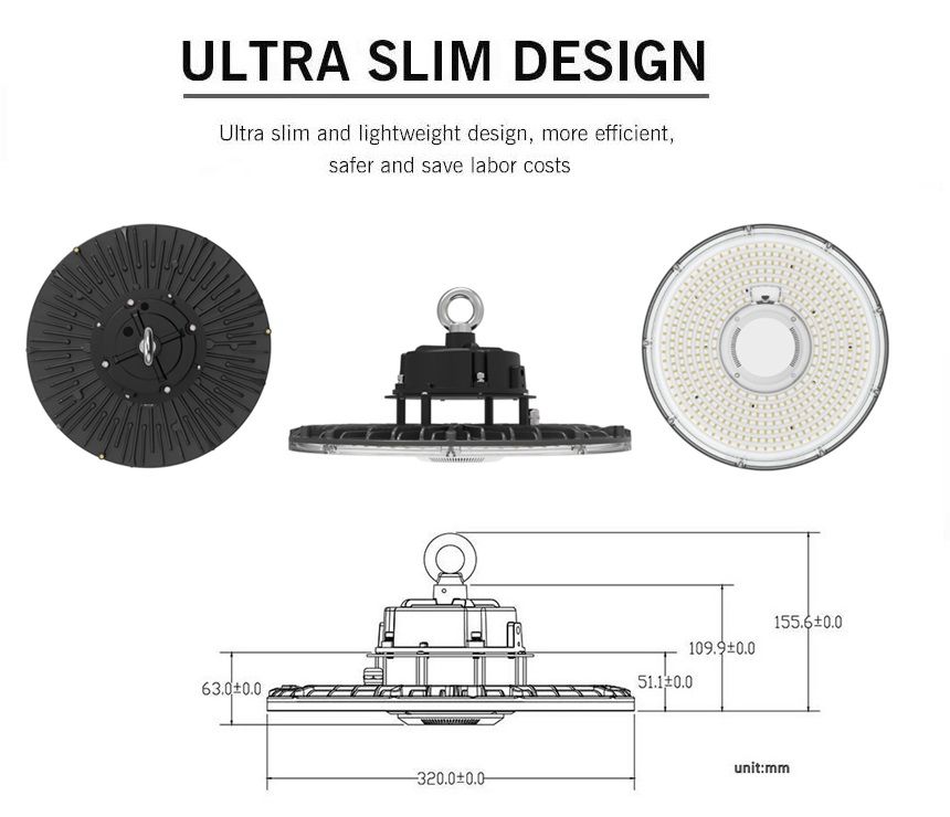 CE Approved Ultra-thin UFO Graphene Lighting Luminaires Slim UFO
