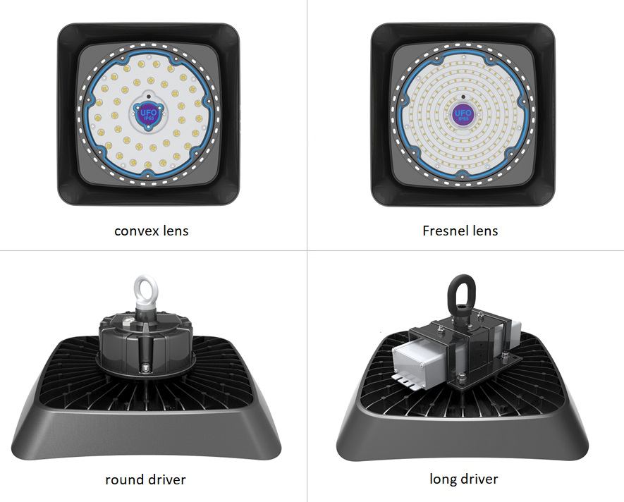 Fresnel Lens Circular Lens LED High Bay Lighting 150W CRI>80