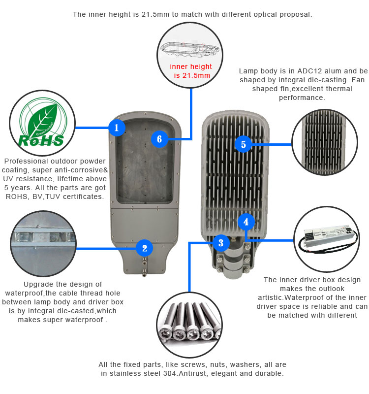 50w Led Street Light Fixture