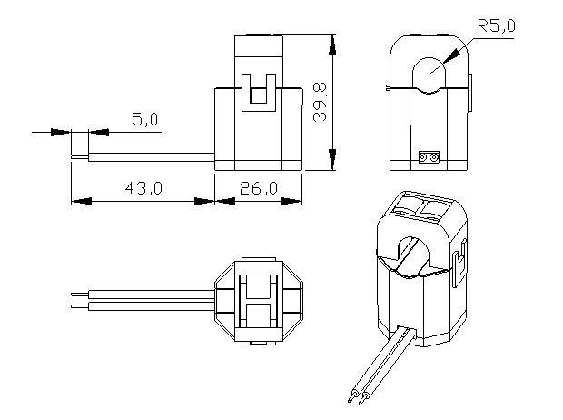 Hot sale clamp CT transformer CT312