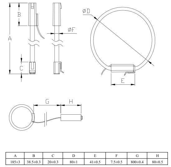 Flexible Rogowski Coil RC601,rogowski coil