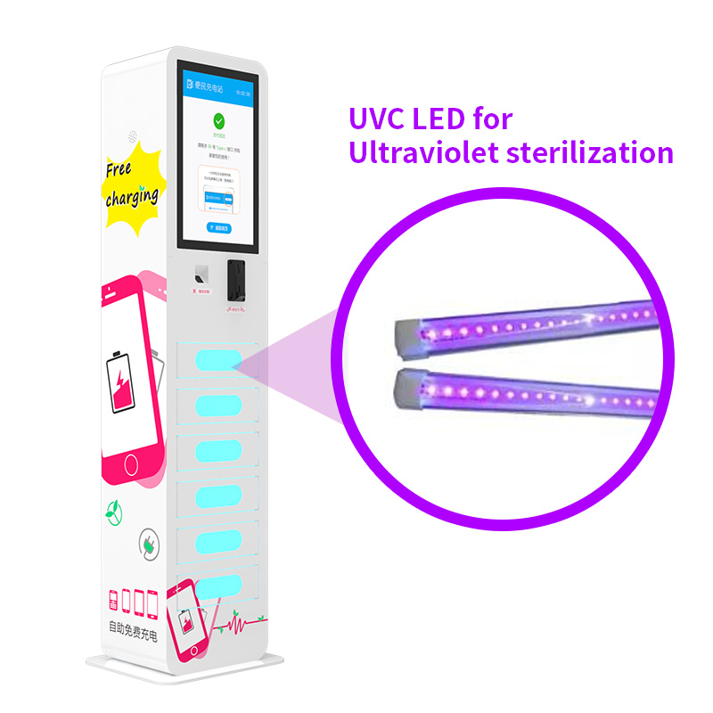 UVC LED Cell phone charging station locker