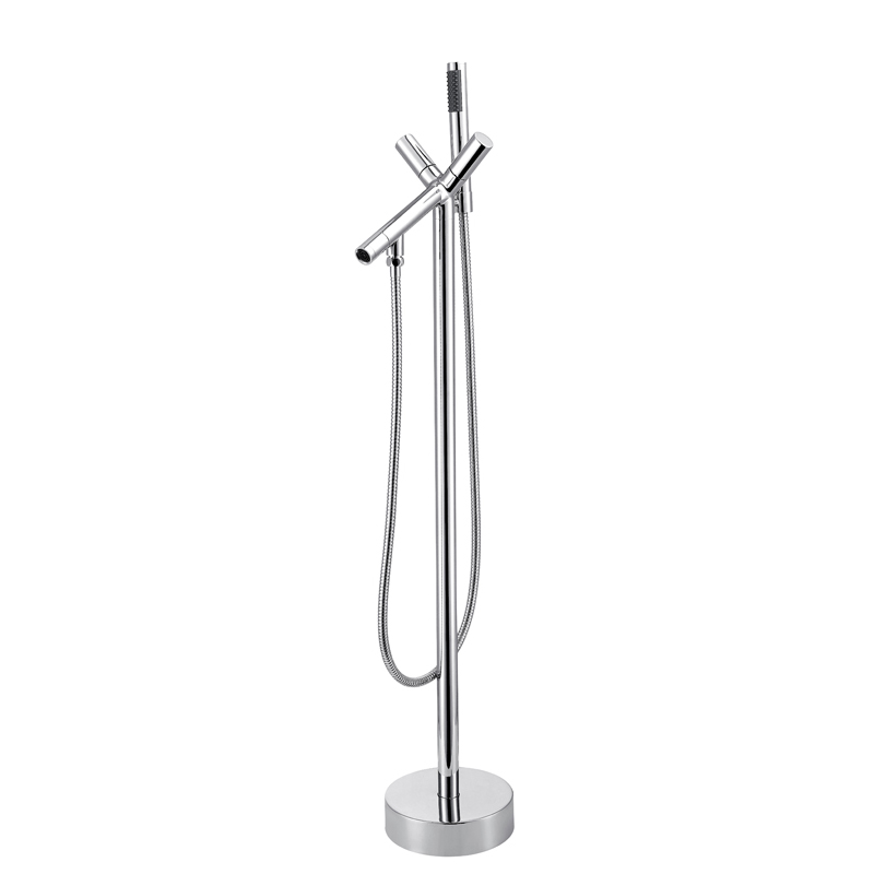 bathroom chrome brass bathtub floor mounted freestanding taps