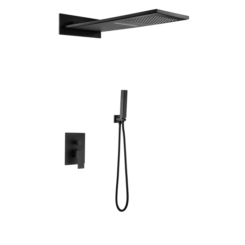 shower room matt black concealed shower mixer NEUNAS 02177B