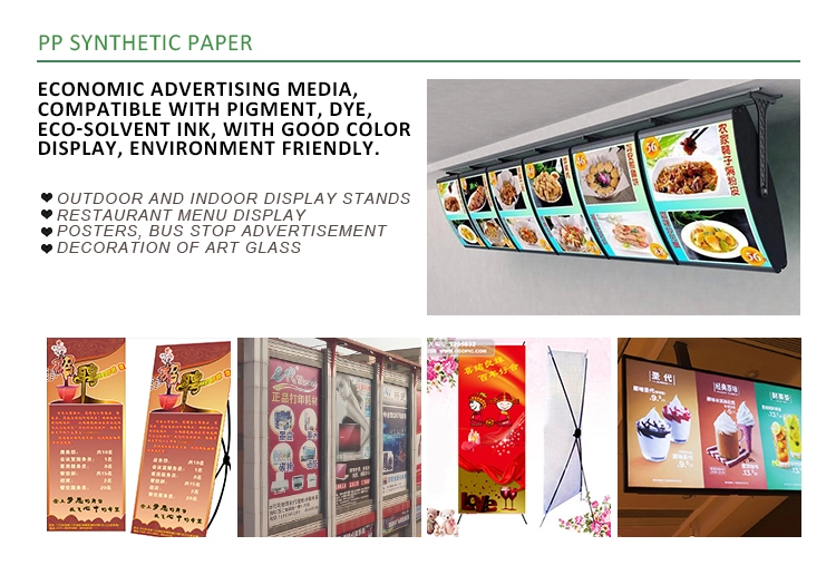 Factory Supply Large Format Digital Inkjet Printing Waterproof Matt PP Film PP Synthetic Paper