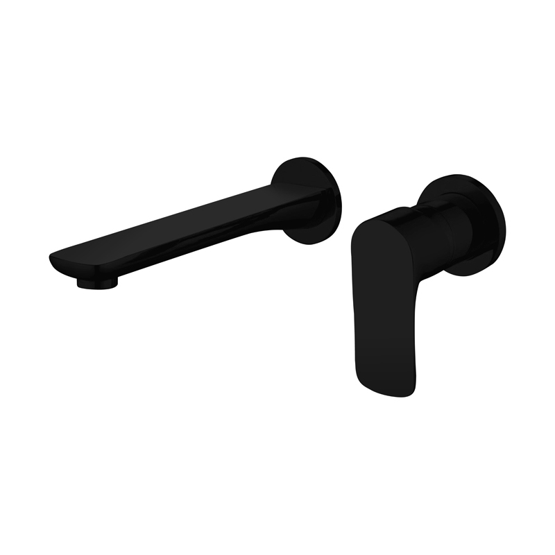 wall_mounted_matt black_brass-washbasin_taps_Waschtischarmatur_Wastafelkranen_NEUNAS_13520B