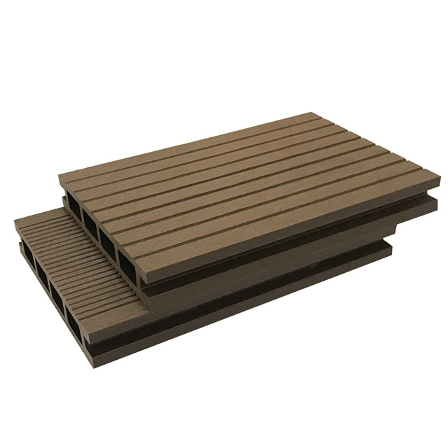 Wood plastic composite flooring