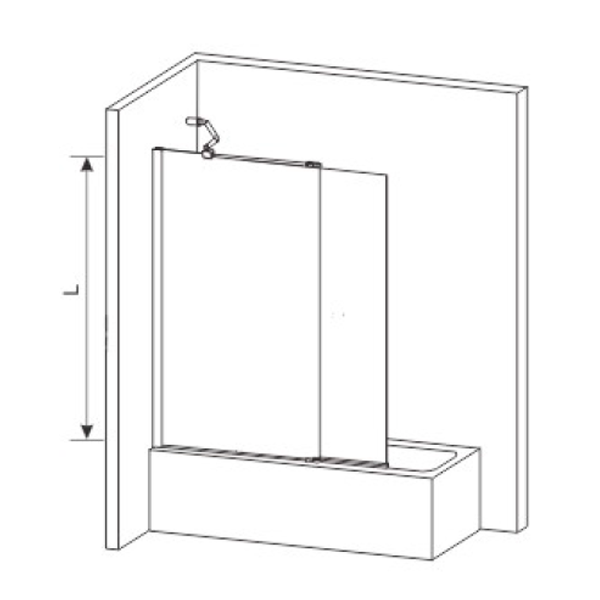 folding panel with fixed bath shower screen_Badewannenfaltwände_Badvouwwand_NEUNAS folding panel with fixed bath shower screen_Badewannenfaltwände_Badvouwwand_NEUNAS