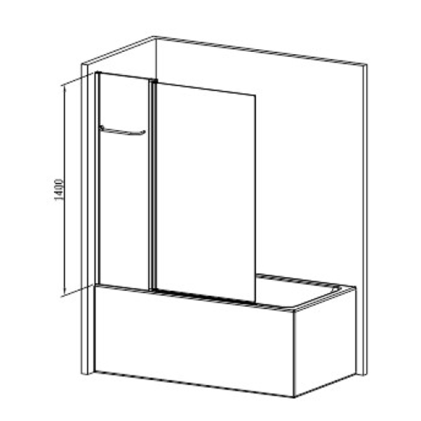 matt black frameless pivot folding bath shower screen_Badewannenfaltwände_Badvouwwand_NEUNAS matt black frameless pivot folding bath shower screen_Badewannenfaltwände_Badvouwwand_NEUNAS