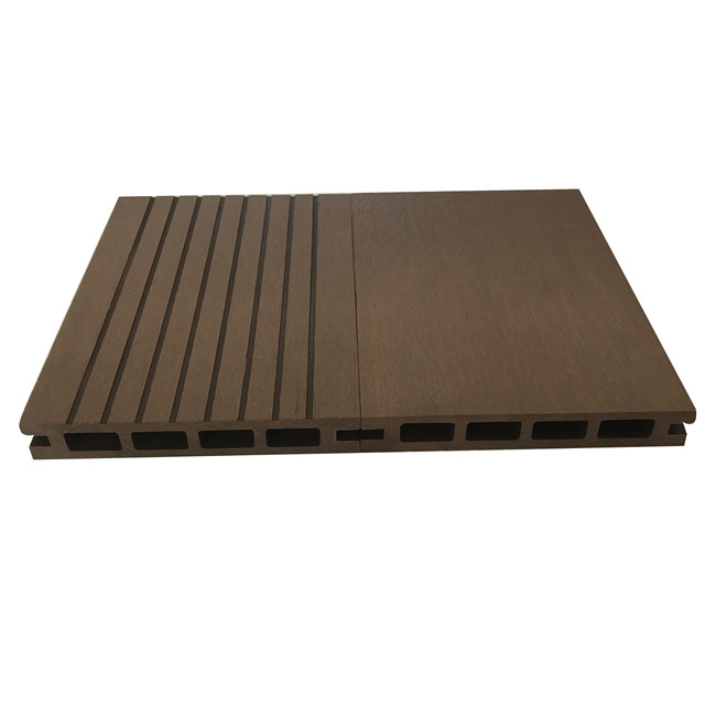 Wood plastic composite flooring