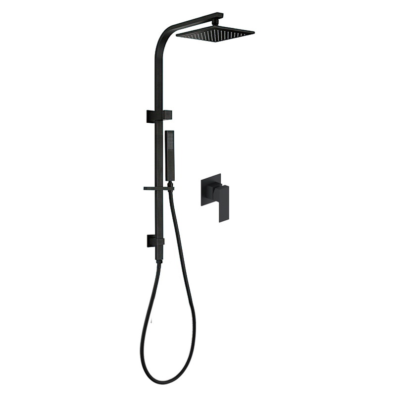 Matt black bathroom shower mixercube_concealed_shower_mixer_matt_black_Unterputz Duschsystem_Regendoucheset Inbouw Muur_NEUNAS_02239B Matt black bathroom shower mixercube_concealed_shower_mixer_matt_black_Unterputz Duschsystem_Regendoucheset Inbouw Muur_NEUNAS_02239B