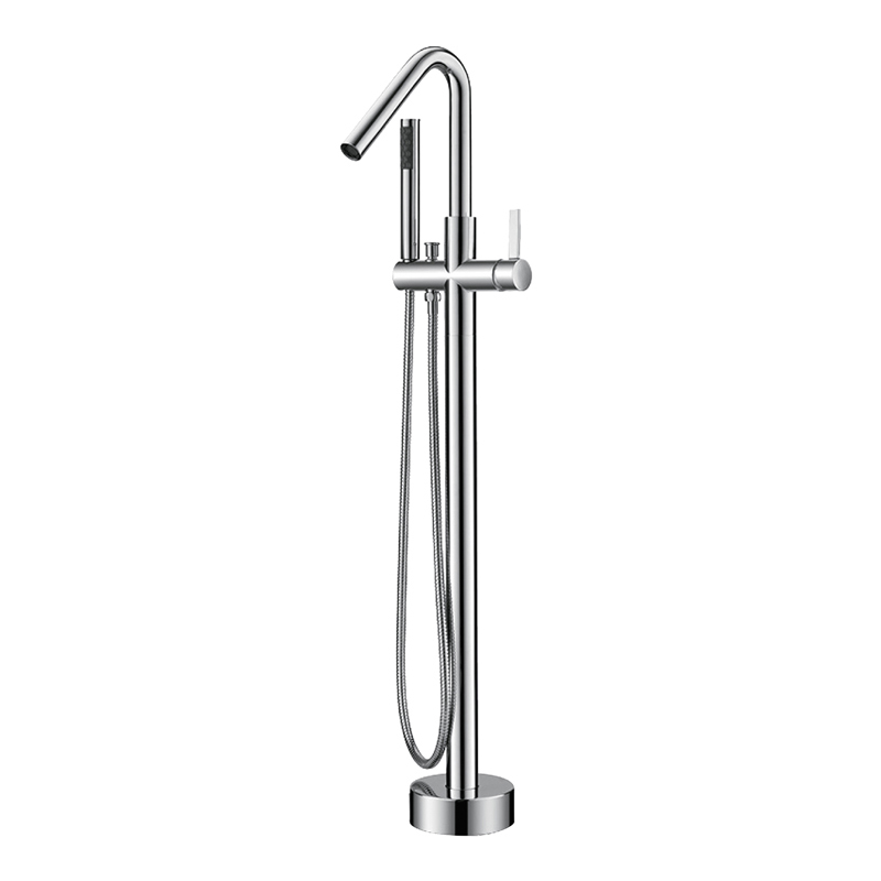 bathroom chrome brass bathtub floor mounted freestanding taps