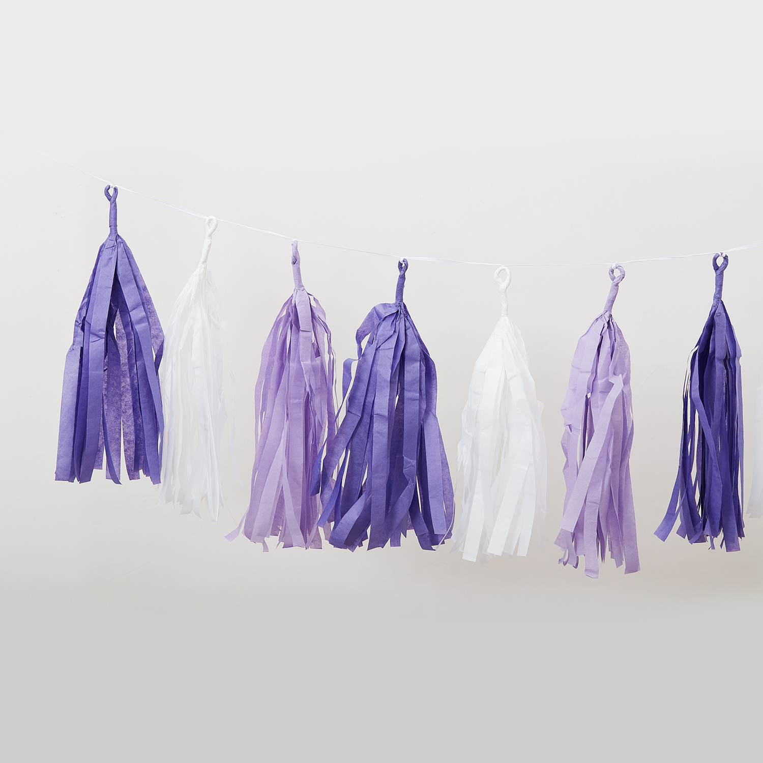 purple tissue paper tassel