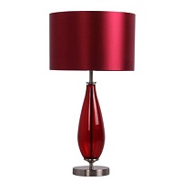 Red glass table lamp Red glass table lamp