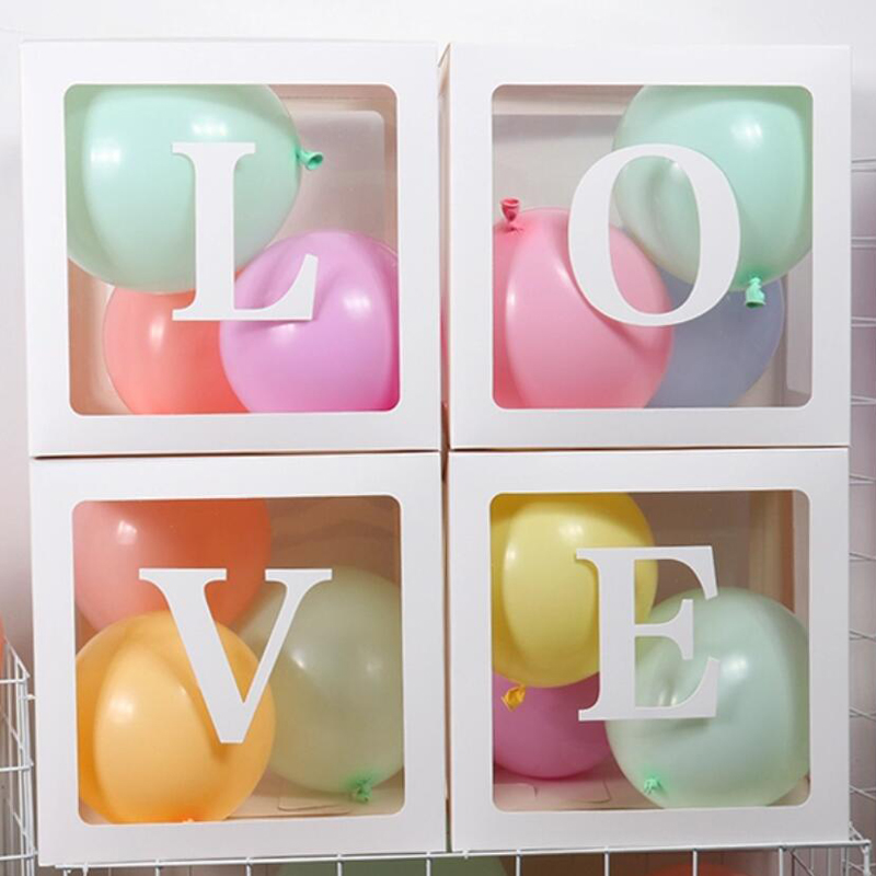 transparent balloon decorations boxes