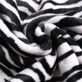 printed Zebra printed flannel fleece fabric