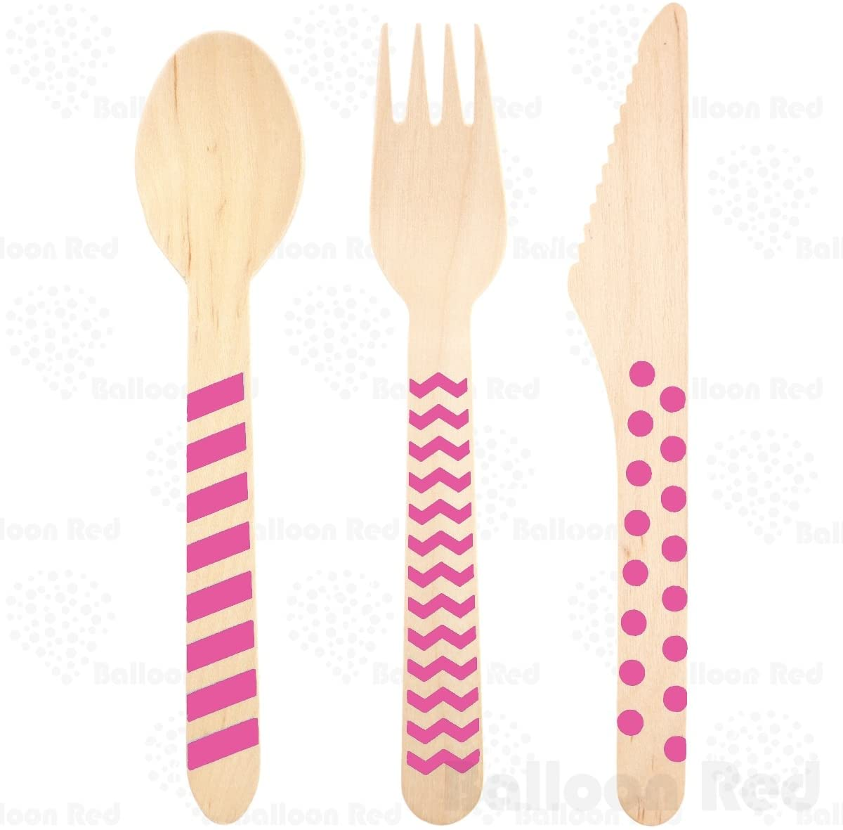  disposable wooden cutlery set