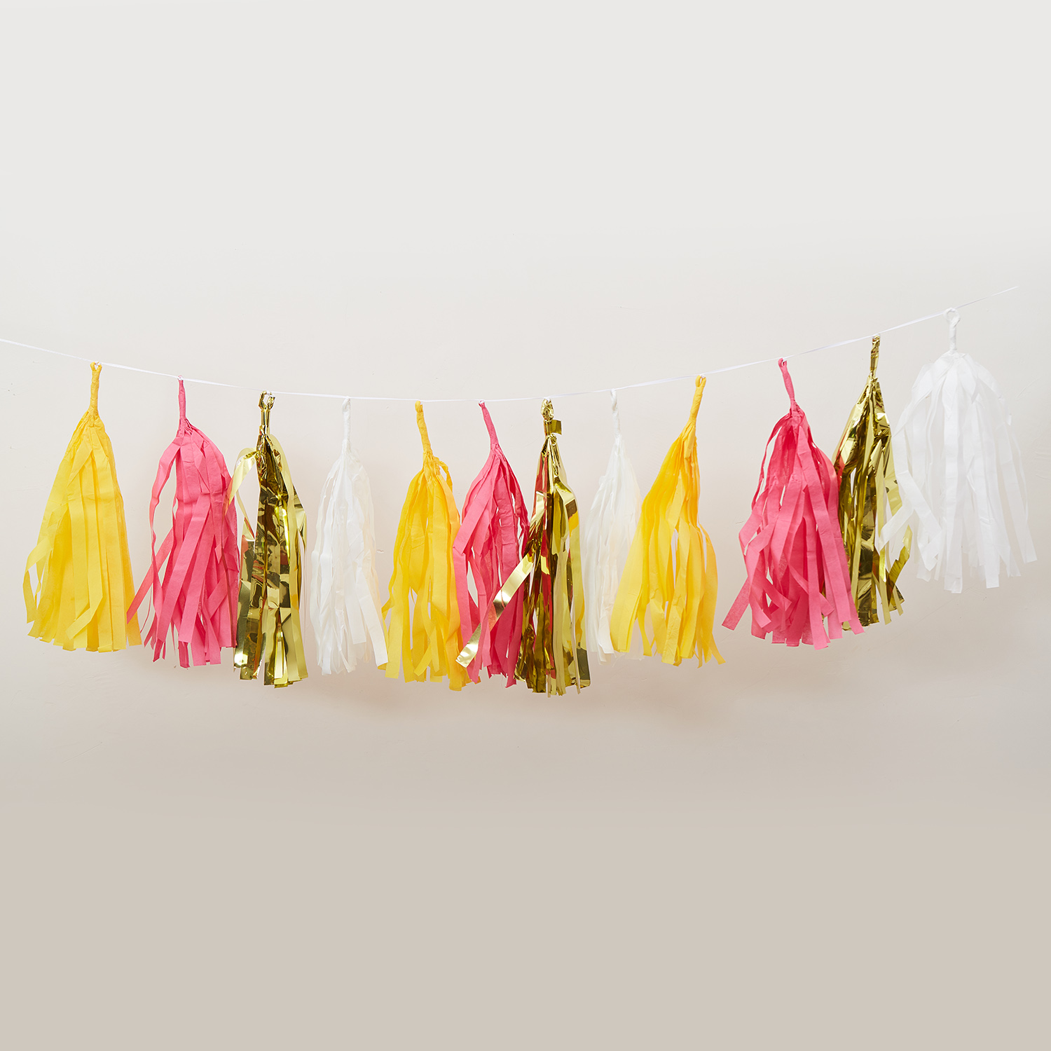 tissue paper tassel garland