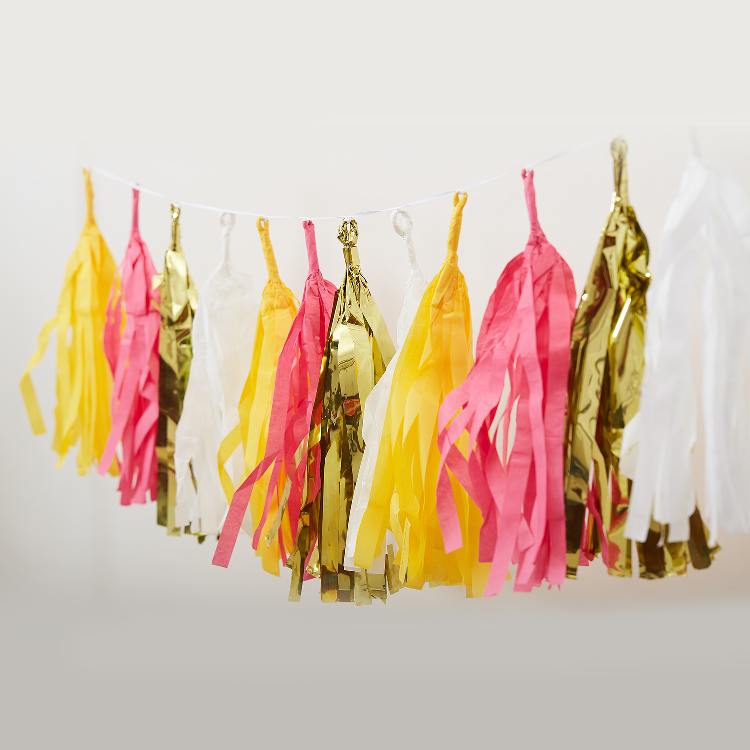 paper tassel garland gold