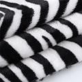 printed Zebra printed flannel fleece fabric