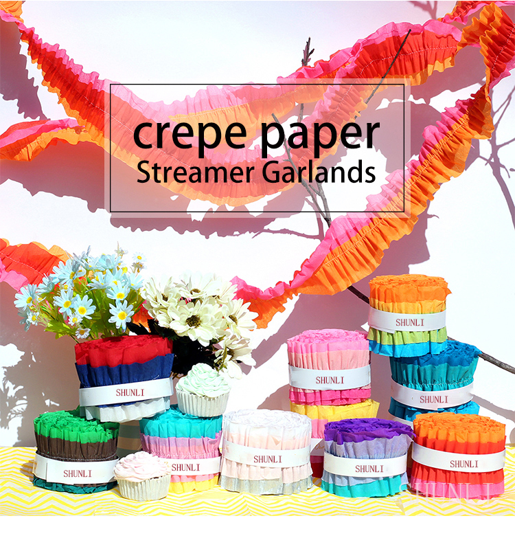 paper crepe streamer for wedding party