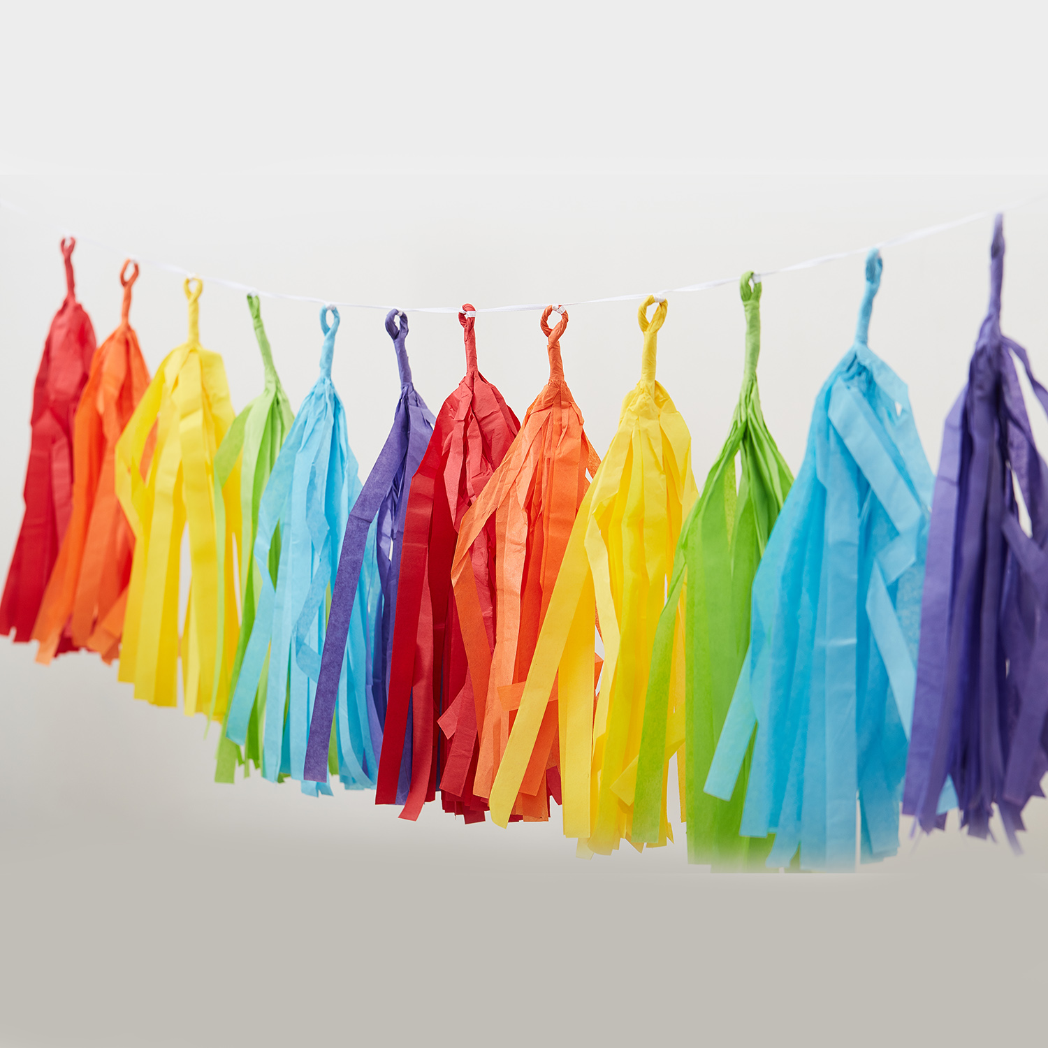 tissue paper tassel garland