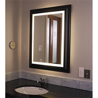 Black frame LED mirror Black frame LED mirror