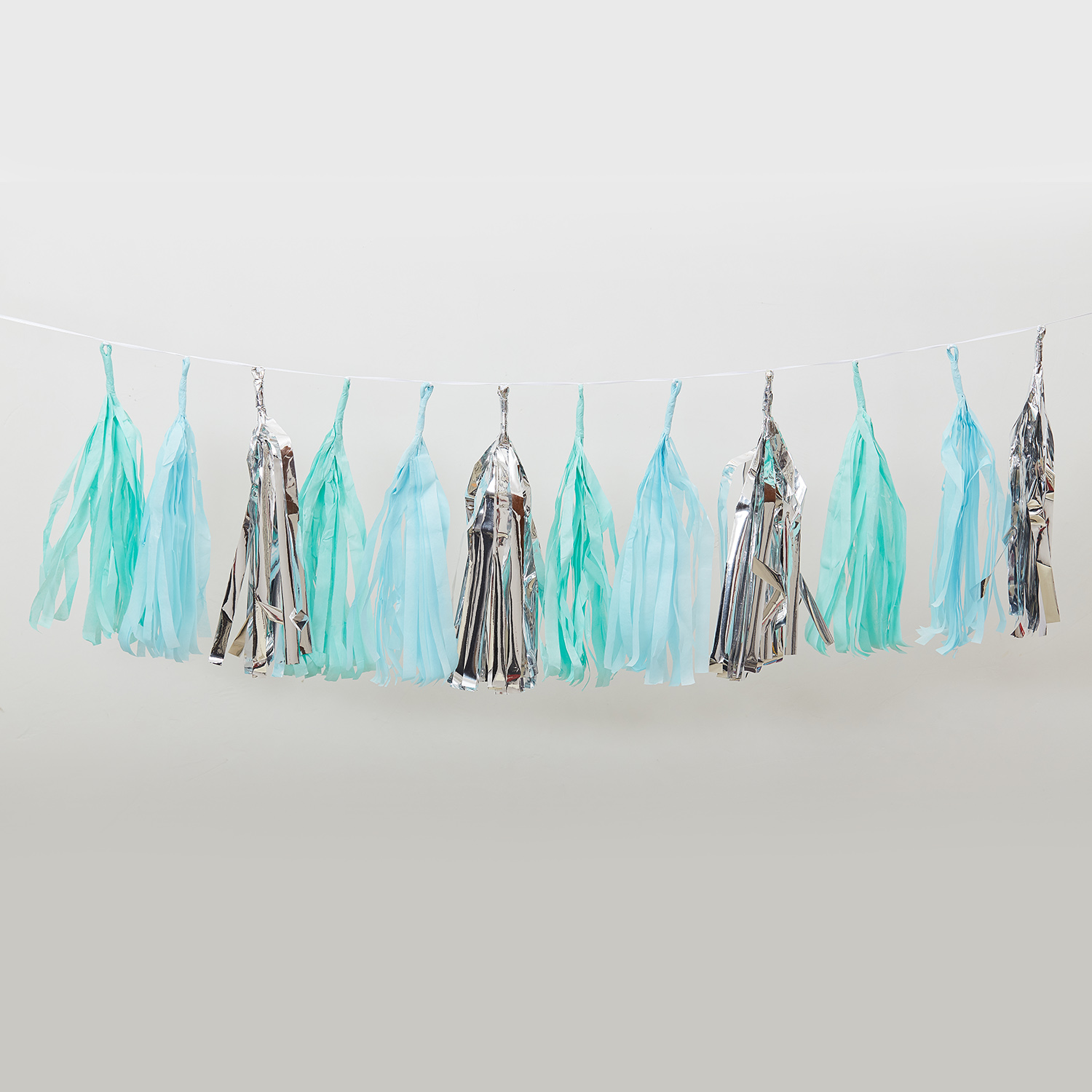 silver party tassel garland 