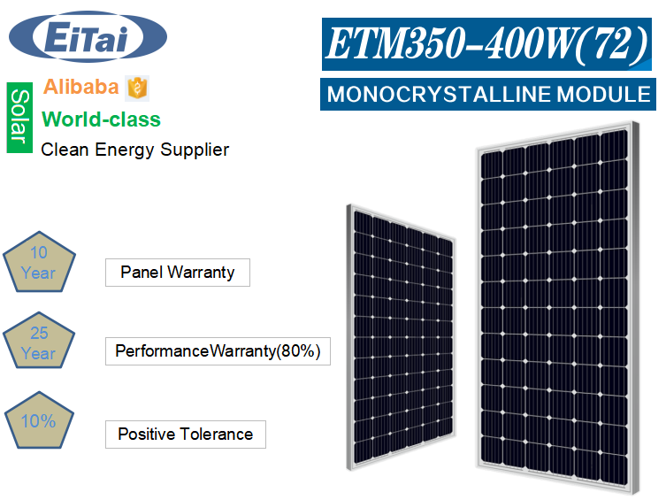 Monocrystalline solar panel