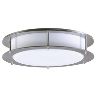 Polished nickel flush mount light