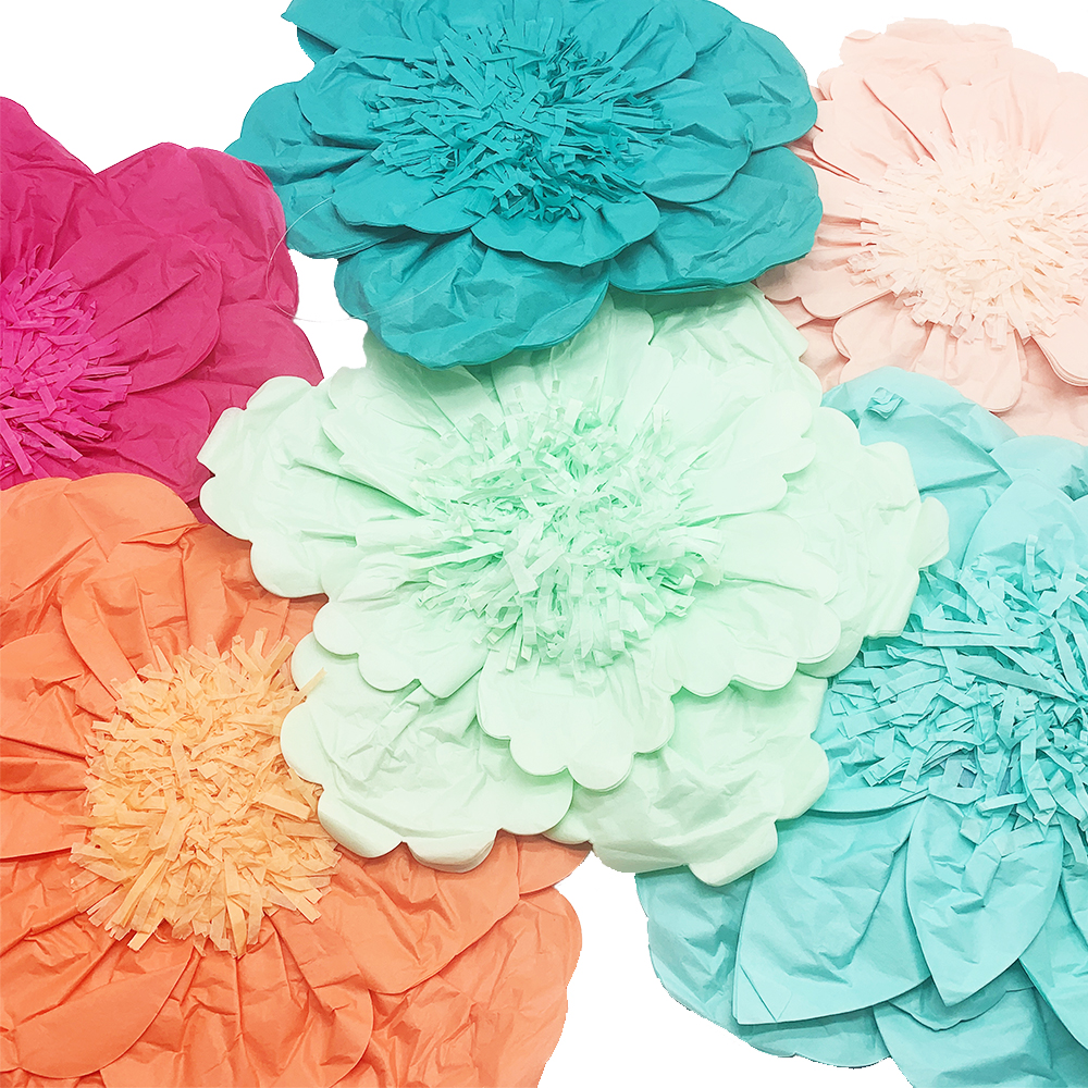 paper flowers wall decorations backdrop