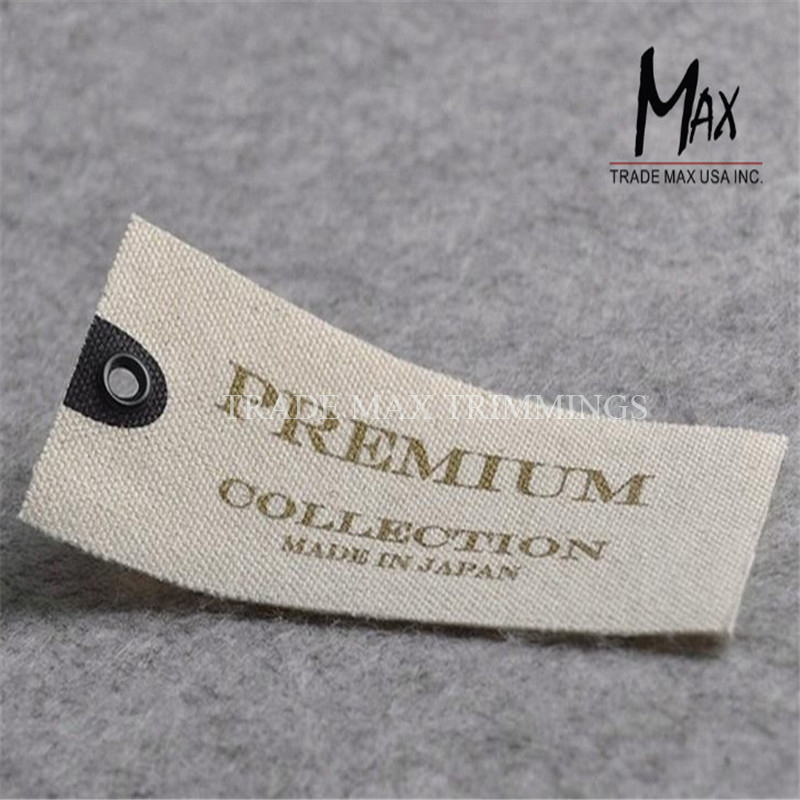 Brand logo canvas hang tag