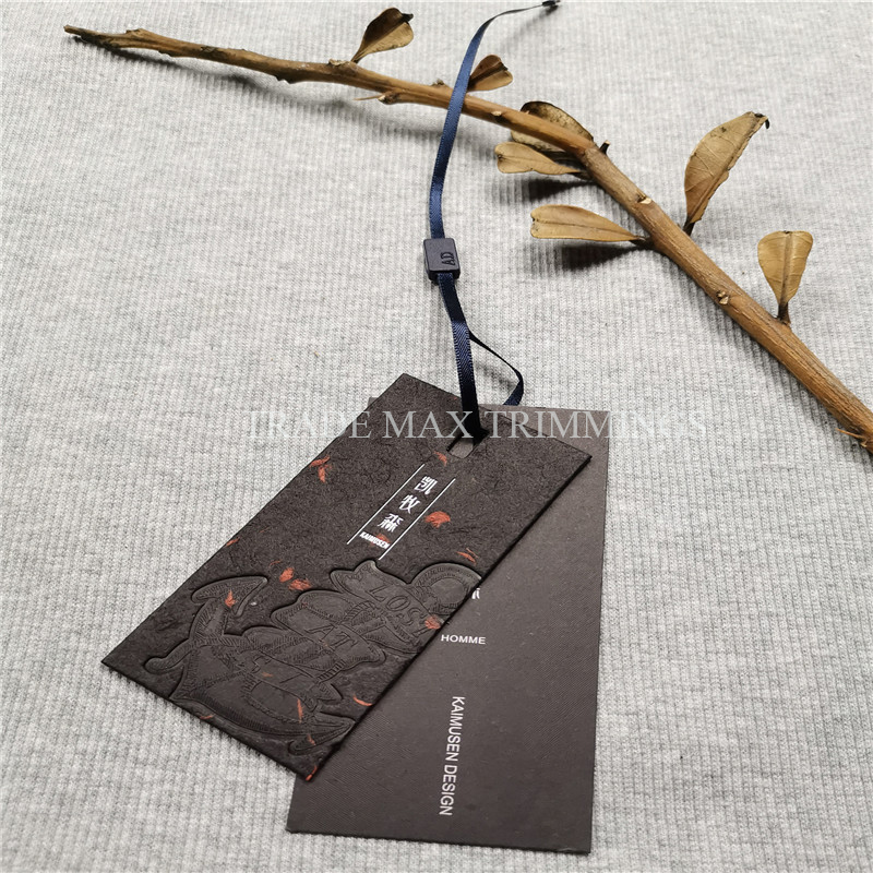 Embossed cardboard hangtag Embossed cardboard hangtag
