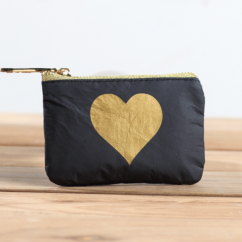 Black Tyvek Coin Purse For Women Black Tyvek Coin Purse For Women